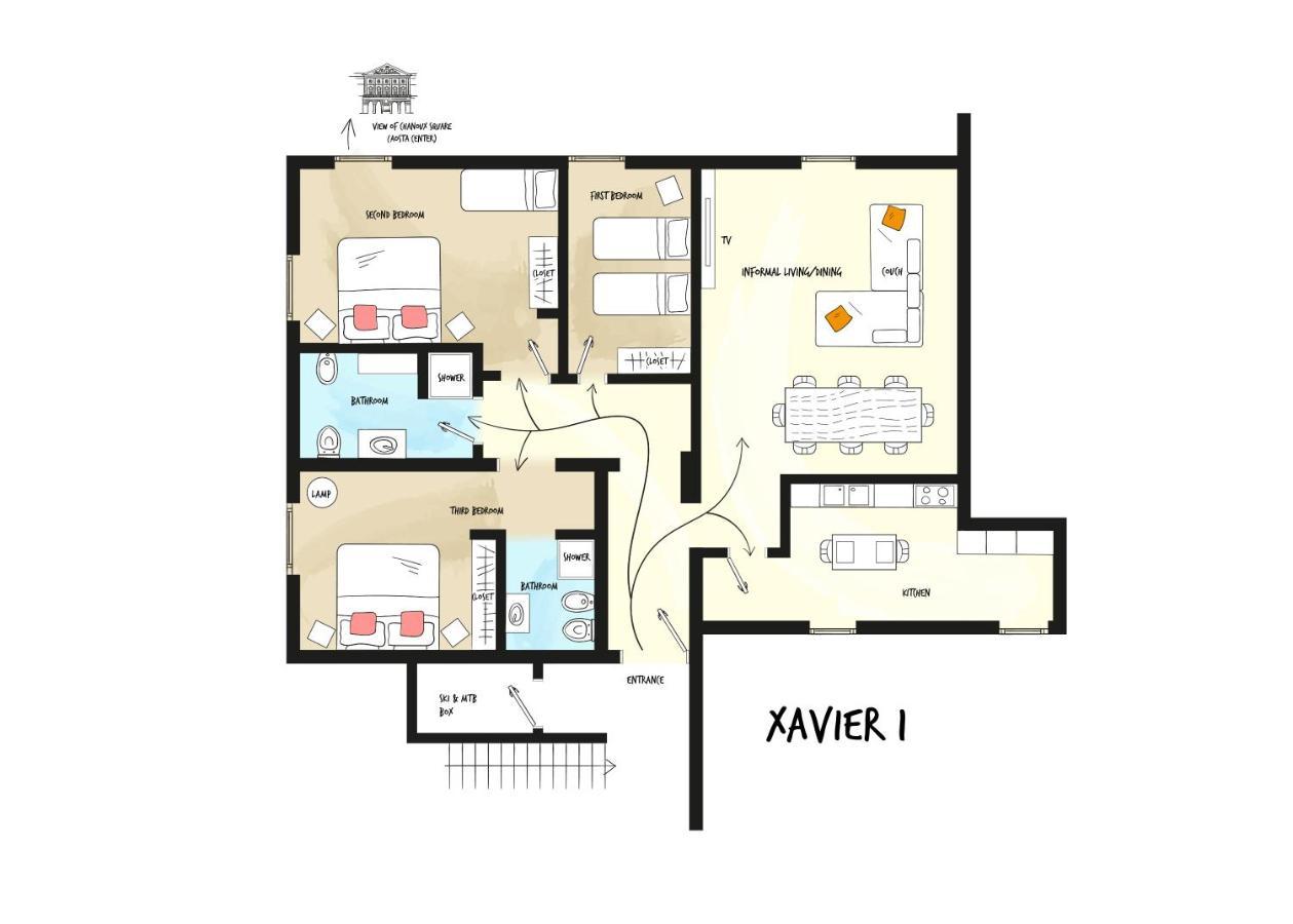 Alp Apartments Ski & Bike - Xavier アオスタ エクステリア 写真